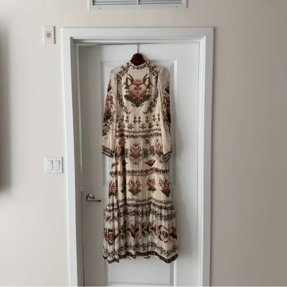 Farm Rio Cream Majestic Hearts Maxi Dress - Picture 4 of 8